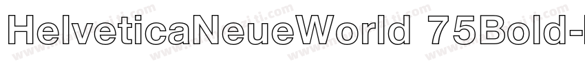 HelveticaNeueWorld 75Bold字体转换